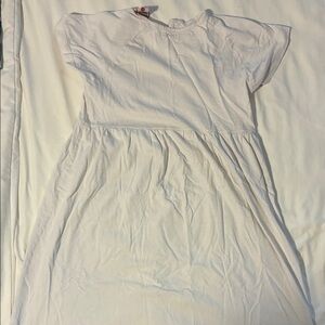 White Girls' Short Sleeve Cotton Dress